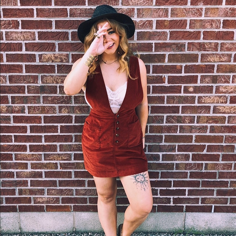 LIKE NEW Free People Old School Love jumper (orange)